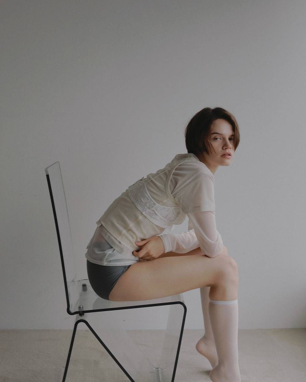 パイピングレース ブラトップ (ホワイト) Piping Lace Bratop (White) / 27SS