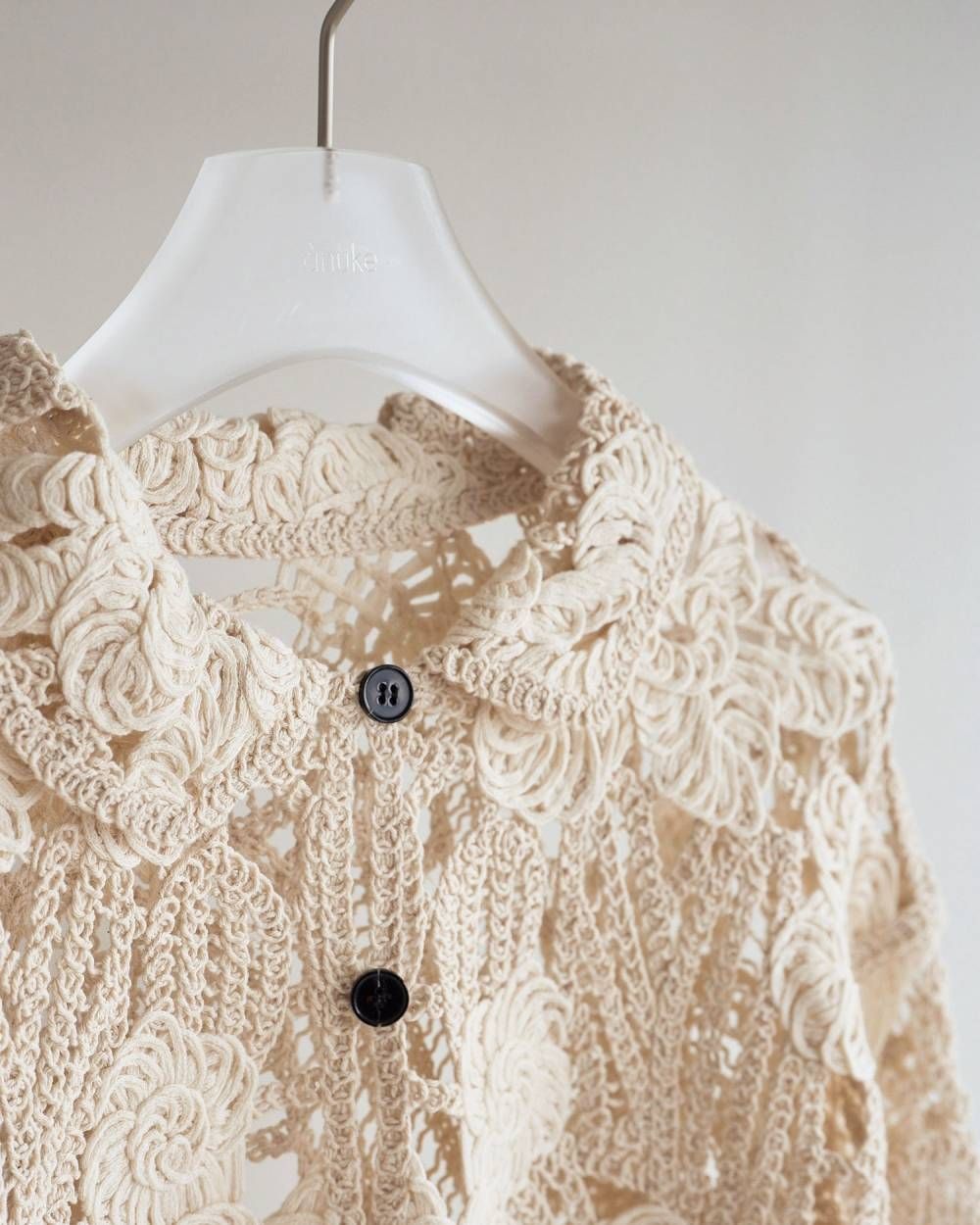 エンブロイダリーオーバーシャツ (アイボリー) Embroidery Over Shirts (Ivory) /  26AW