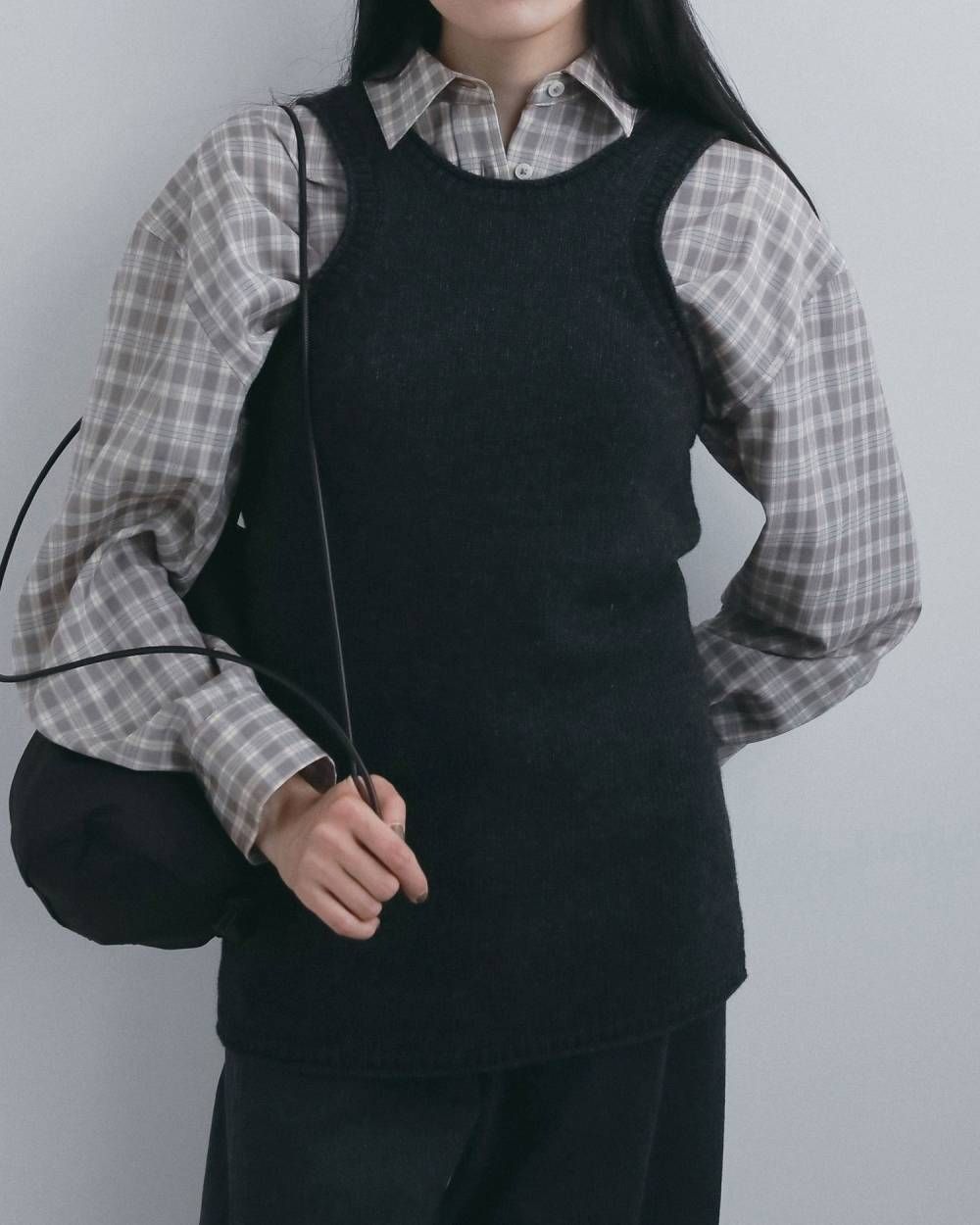 ニットロングタンクトップ (チャコールグレー) Knit Long Tanktop (Charcoal gray) / 26AW 【6月29日まで期間限定予約】