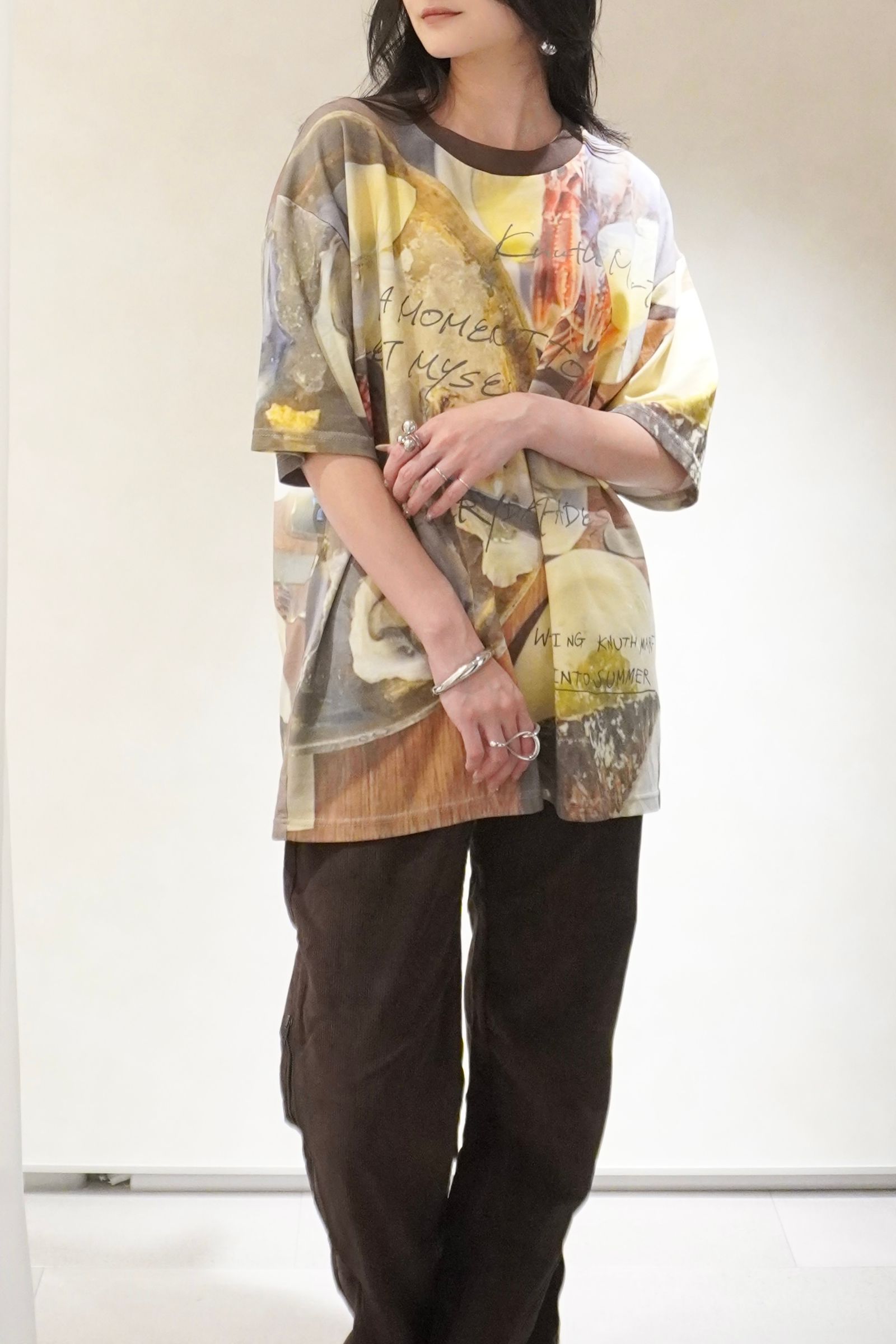 オイスターグラフィックTシャツ (オイスター) oyster graphic tee(unisex) (Oyster) /  26SS