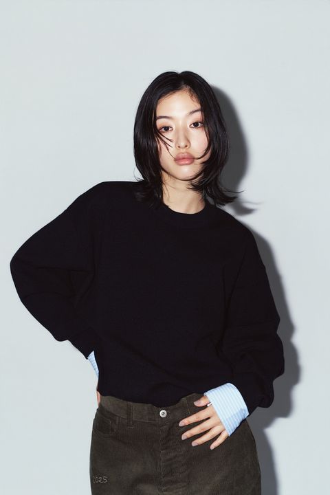 【LADIESサイズ】2ウェイ ノームコア ニット (ブラック) 2way cuffs normcore knit (Black) / 26AW