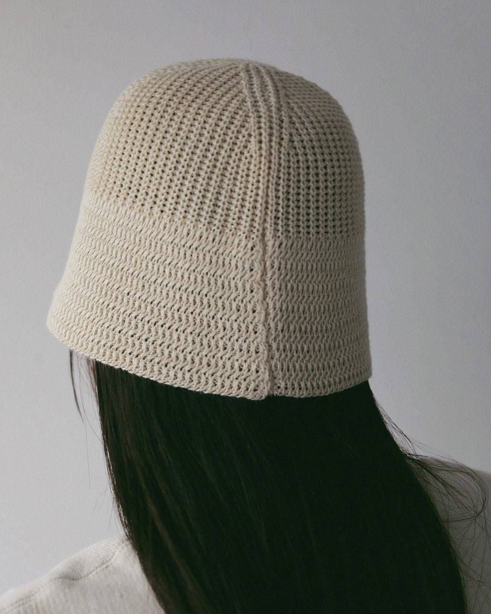リネンニット バケットハット (アイボリー) Linenknit Bucket Hat (Ivory) / 27SS