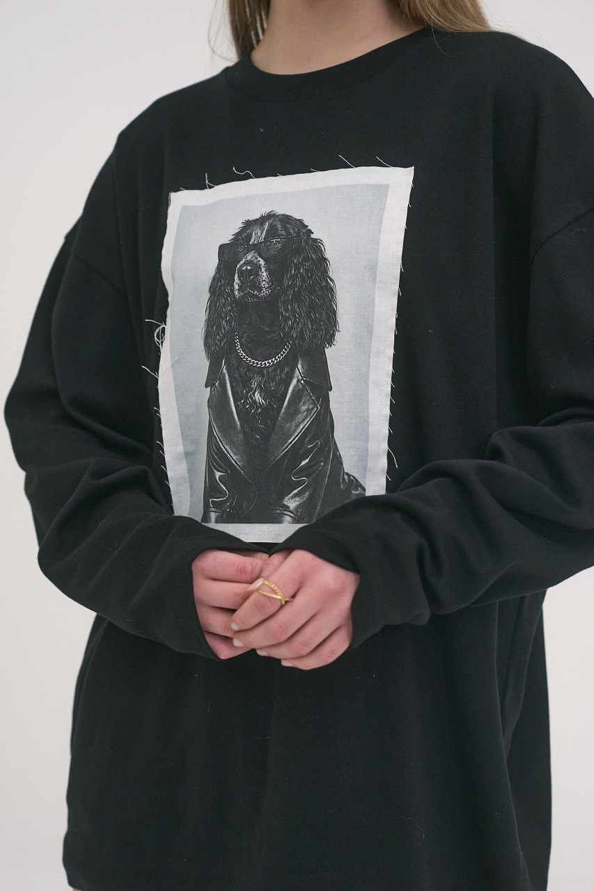 レイヤープリントロンT (ブラック) Layered long-sleeve graphic T-shirt (Black) / 26AW