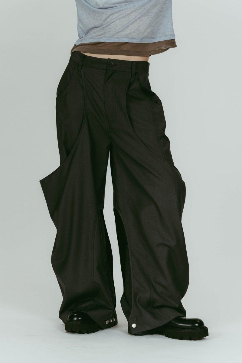 high-boot detail pants(unisex) / ハイブート ディテール パンツ (Gray) / 26SS