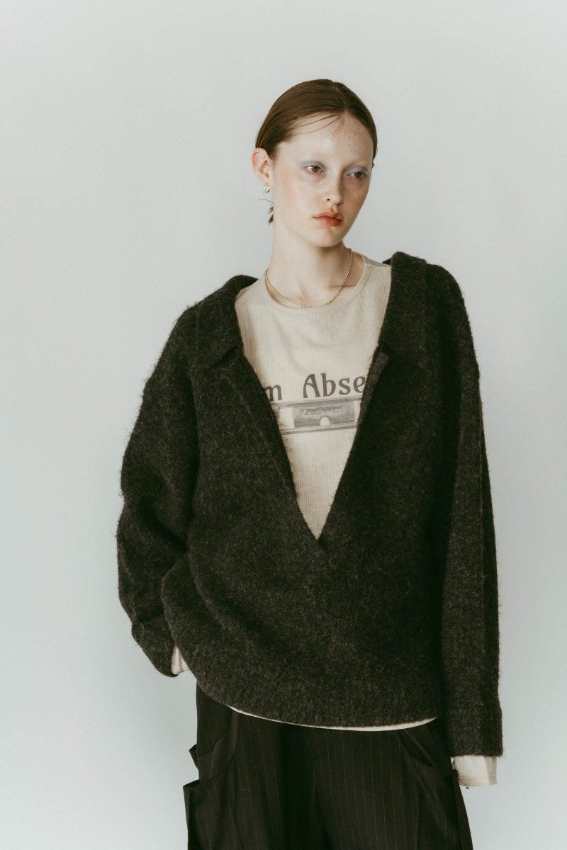 docking loose knit(unisex) / ドッキングルーズニット (ダークグレー) / 25AW