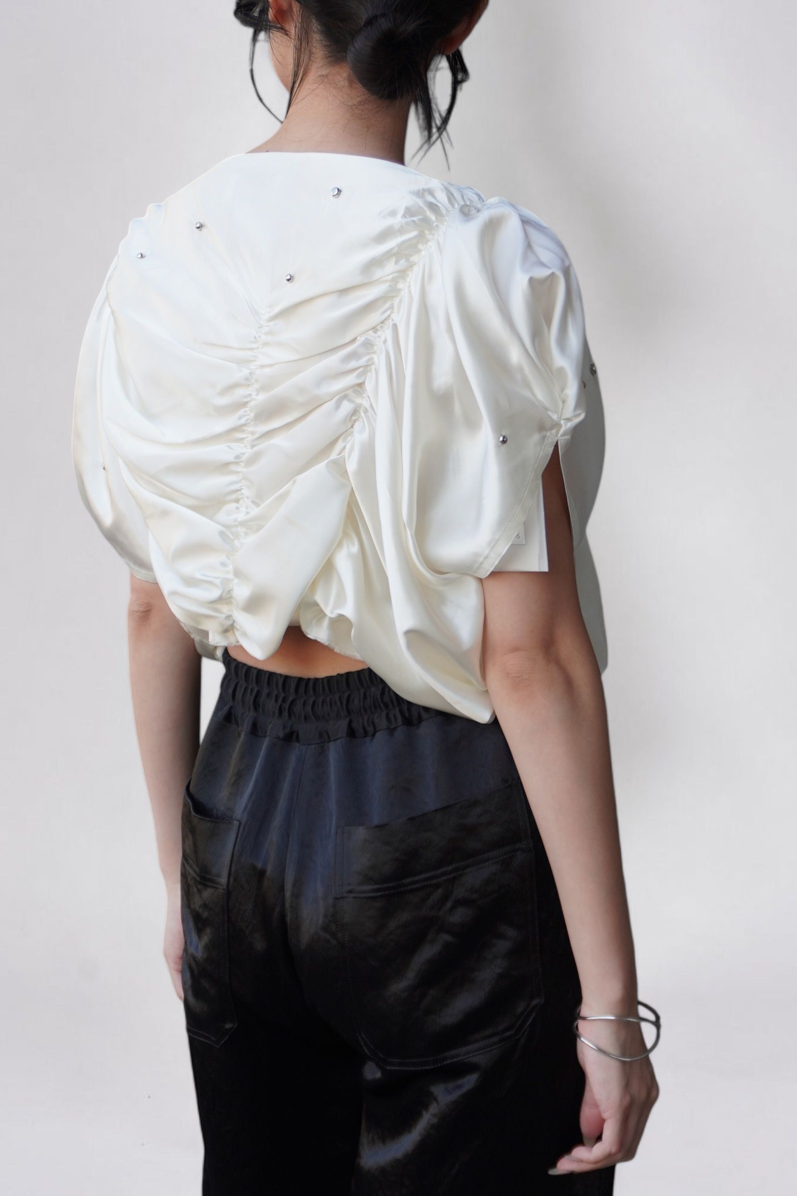 TANAKA - OPOC SHIRRING TOP / シャーリングトップス (ホワイト