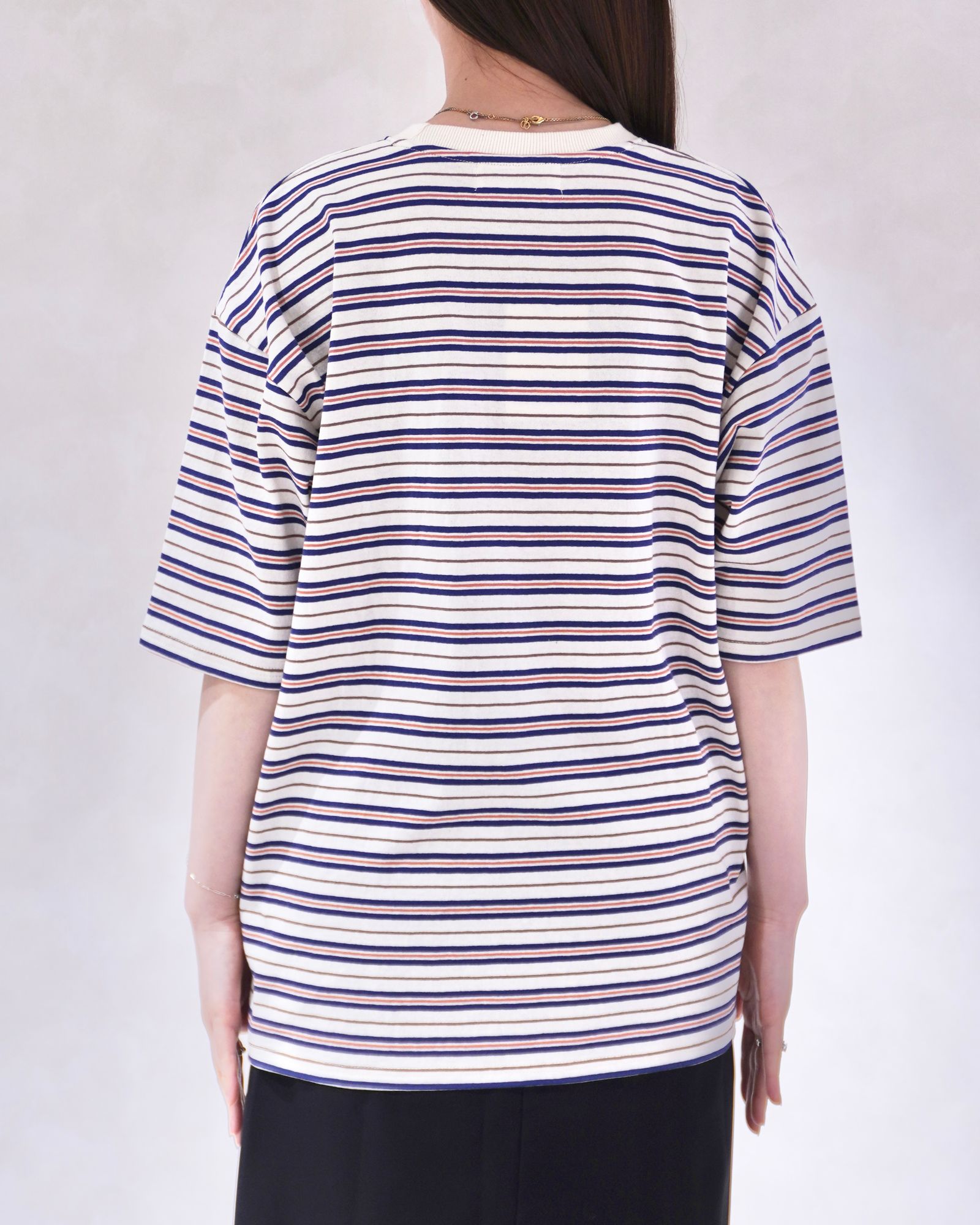 マルチボーダーTシャツ (ブルー)  Multi Border T-shirt (Blue) /  26SS