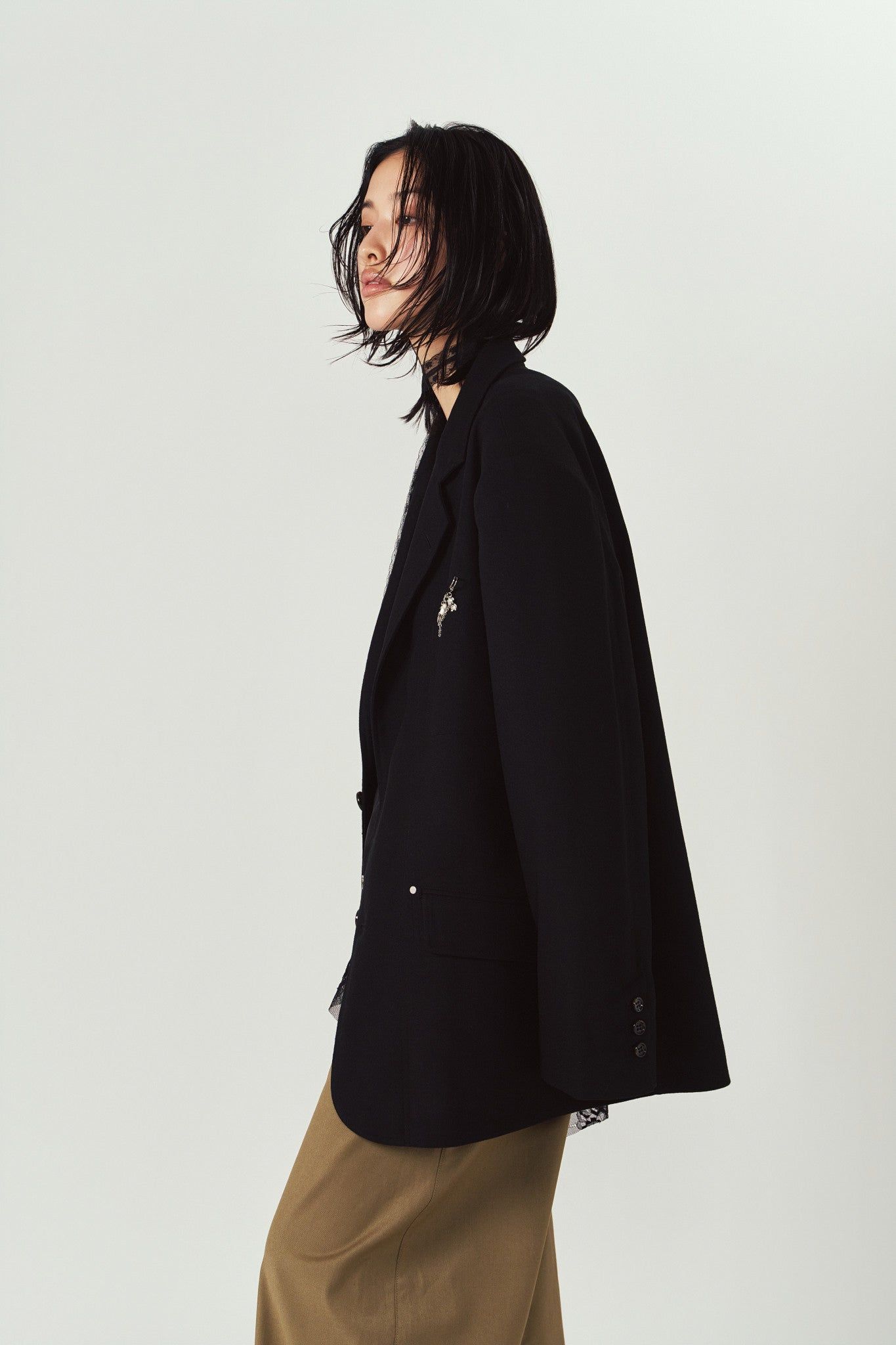 ユーティリティジャケット (ブラック) curve utility jacket(unisex) (Black) / 26AW