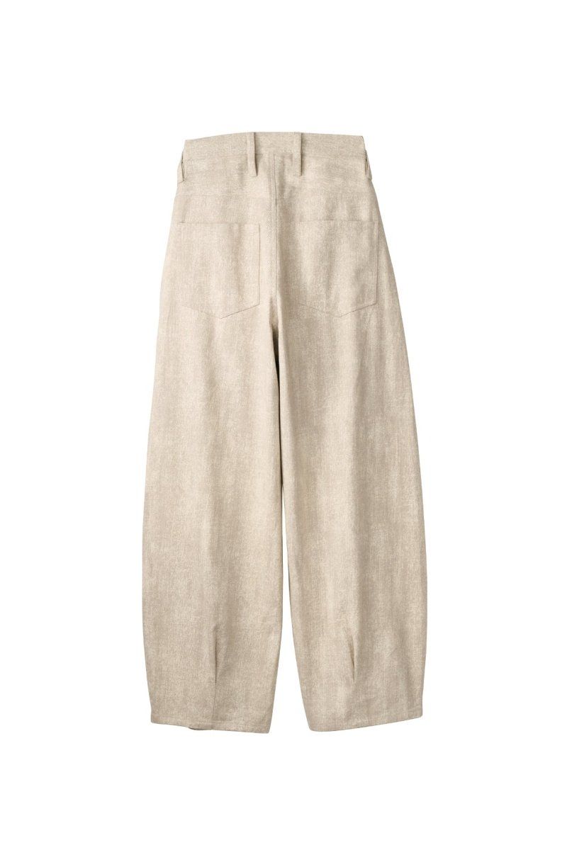 cling drape denim pants(unisex) (Greige) / ドレープデニムパンツ (グレージュ) / 26SS