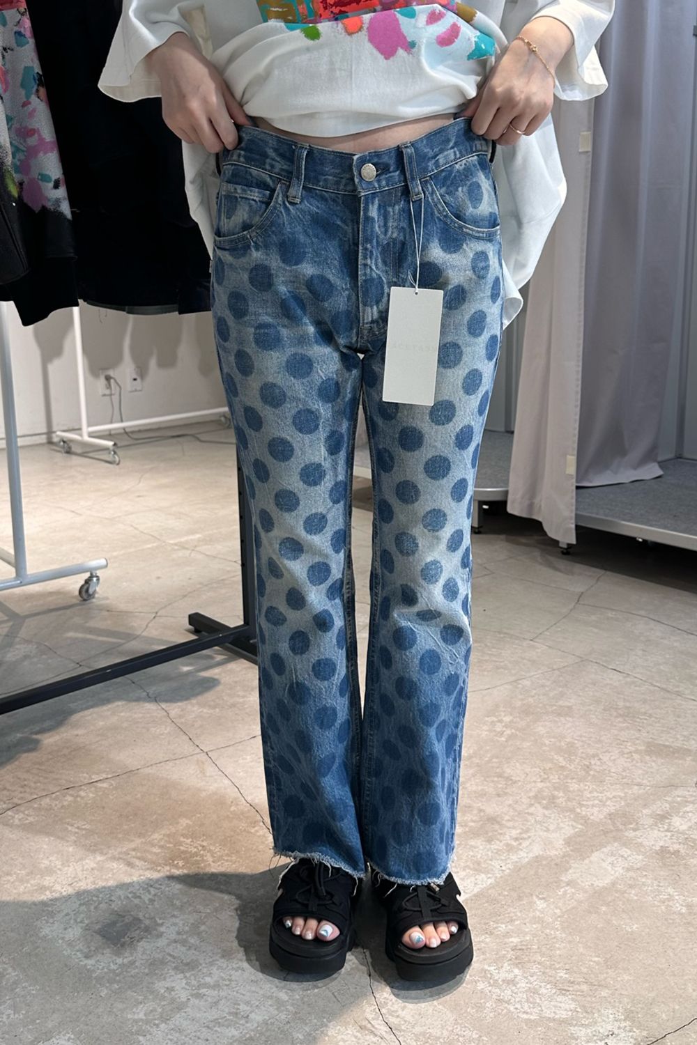 FACETASM - 【レディース】DOT DENIM FLARE PANTS / ドット FACETASM - 【レディース】DOT DENIM FLARE PANTS / ドット