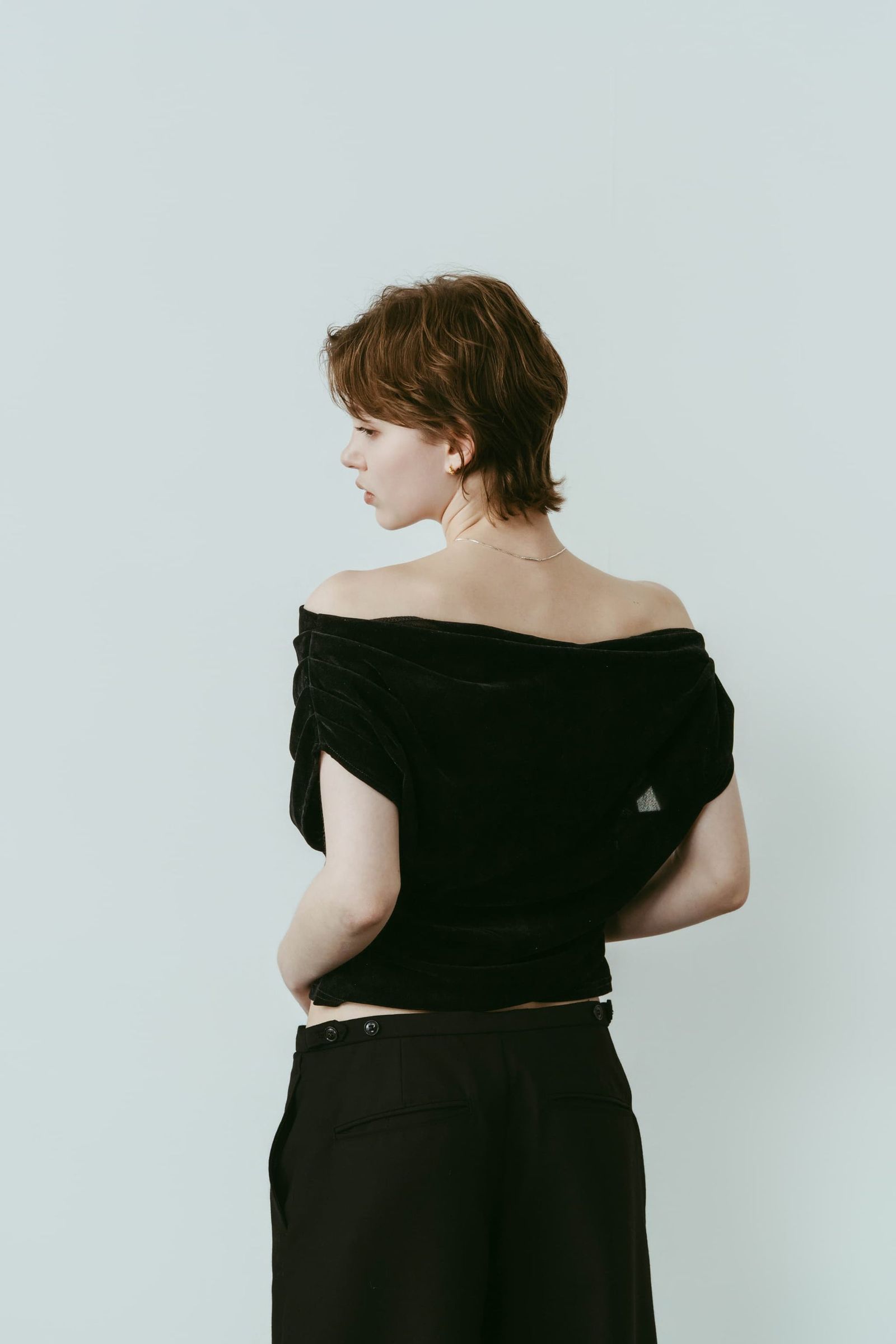 シアーベロア トップス (ブラック) sheer velour top (Black) /  26SS