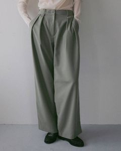 ツイル タックワイドパンツ (オリーブ) Twill Tuck Widepants (Olive) / 27SS