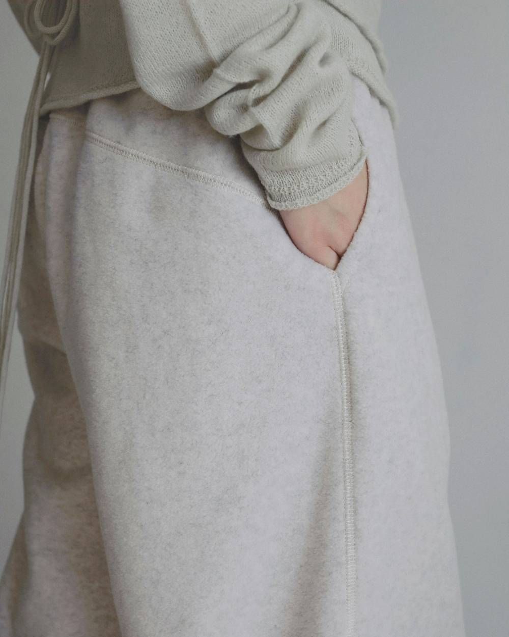 フリース ラフパンツ (オートミール) Fleece Rough Pants (Oatmeal) /  26AW