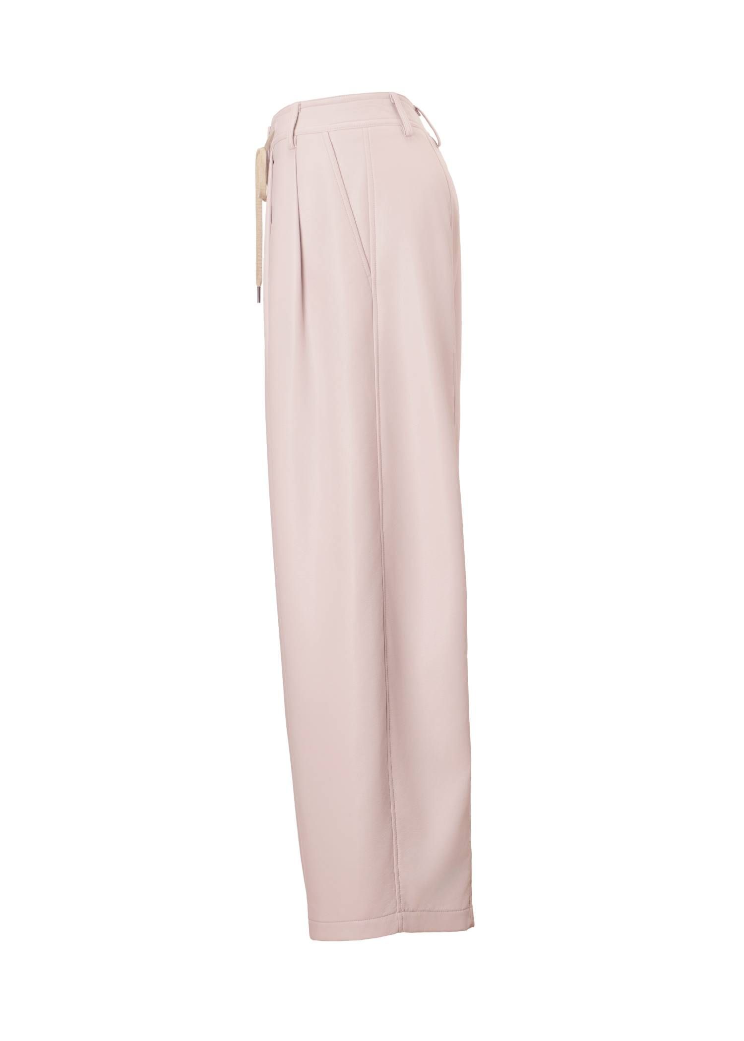 シンセティックレザーパンツ (ライラック) soft synthetic leather relaxed tuck PT (Lilac) /  26AW