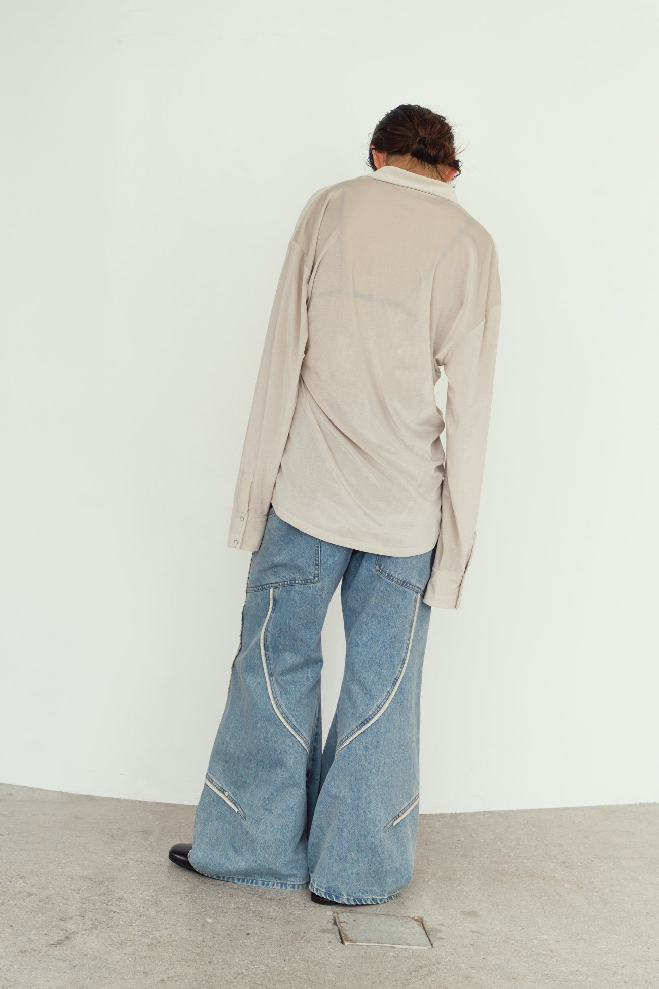 2ウェイ ベロアシャツ (ライトグレー) 2way velour shirt (Lightgray) / 26AW