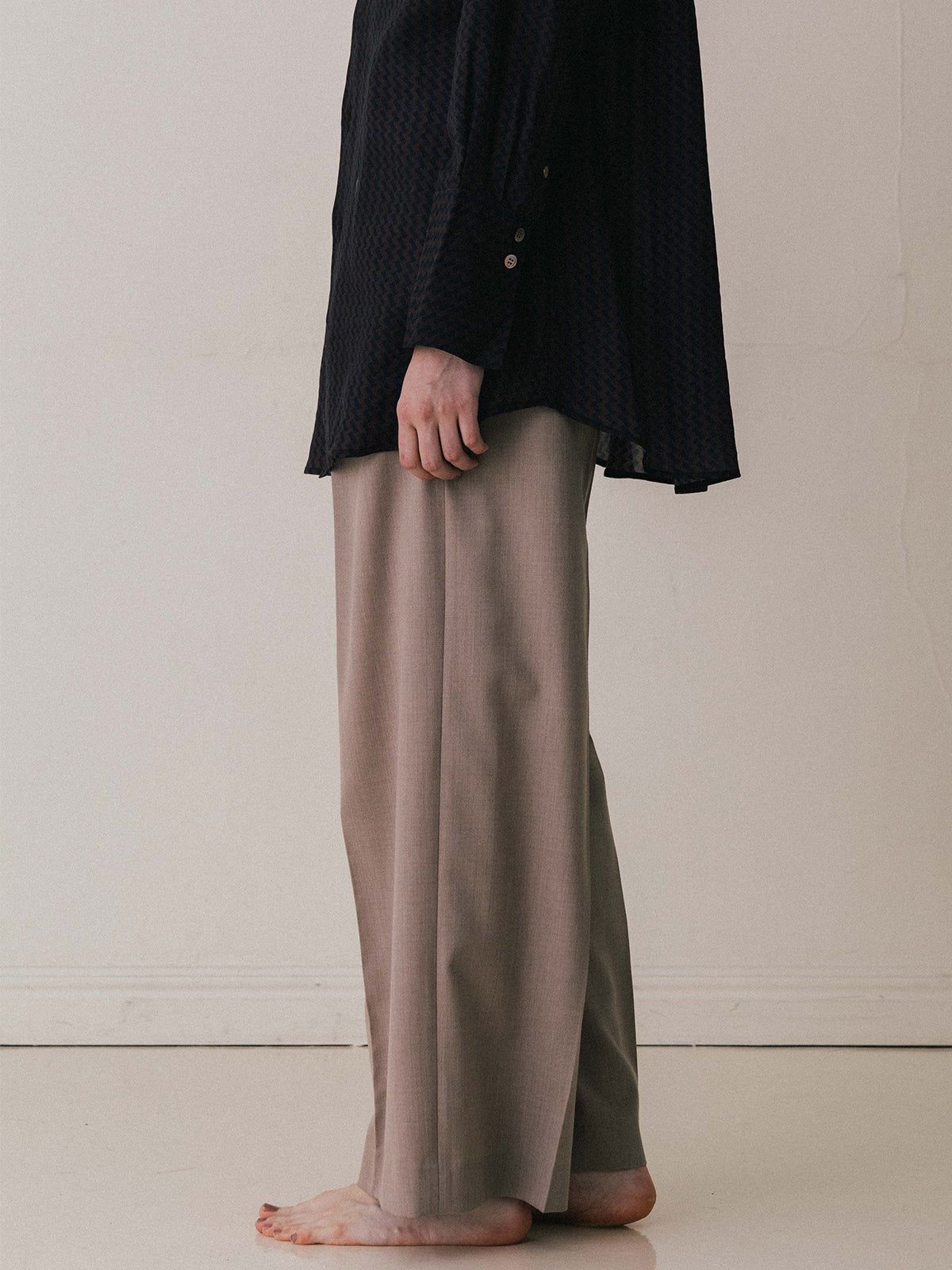 【25AW】GEOMETRIC SHIRT / ジオメトリックシャツ (ブラウン)