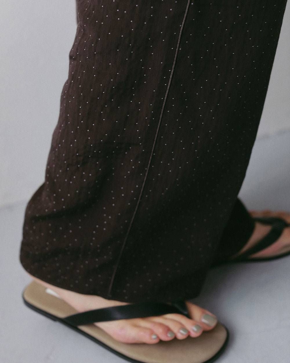 ドットジャガード ラフパンツ (ブラウン) Dotjacquard Rough Pants (Brown) / 27SS