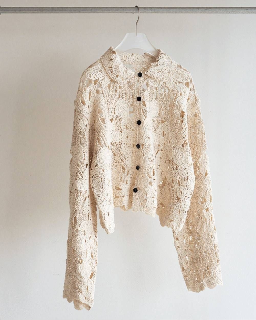 エンブロイダリーオーバーシャツ (アイボリー) Embroidery Over Shirts (Ivory) /  26AW