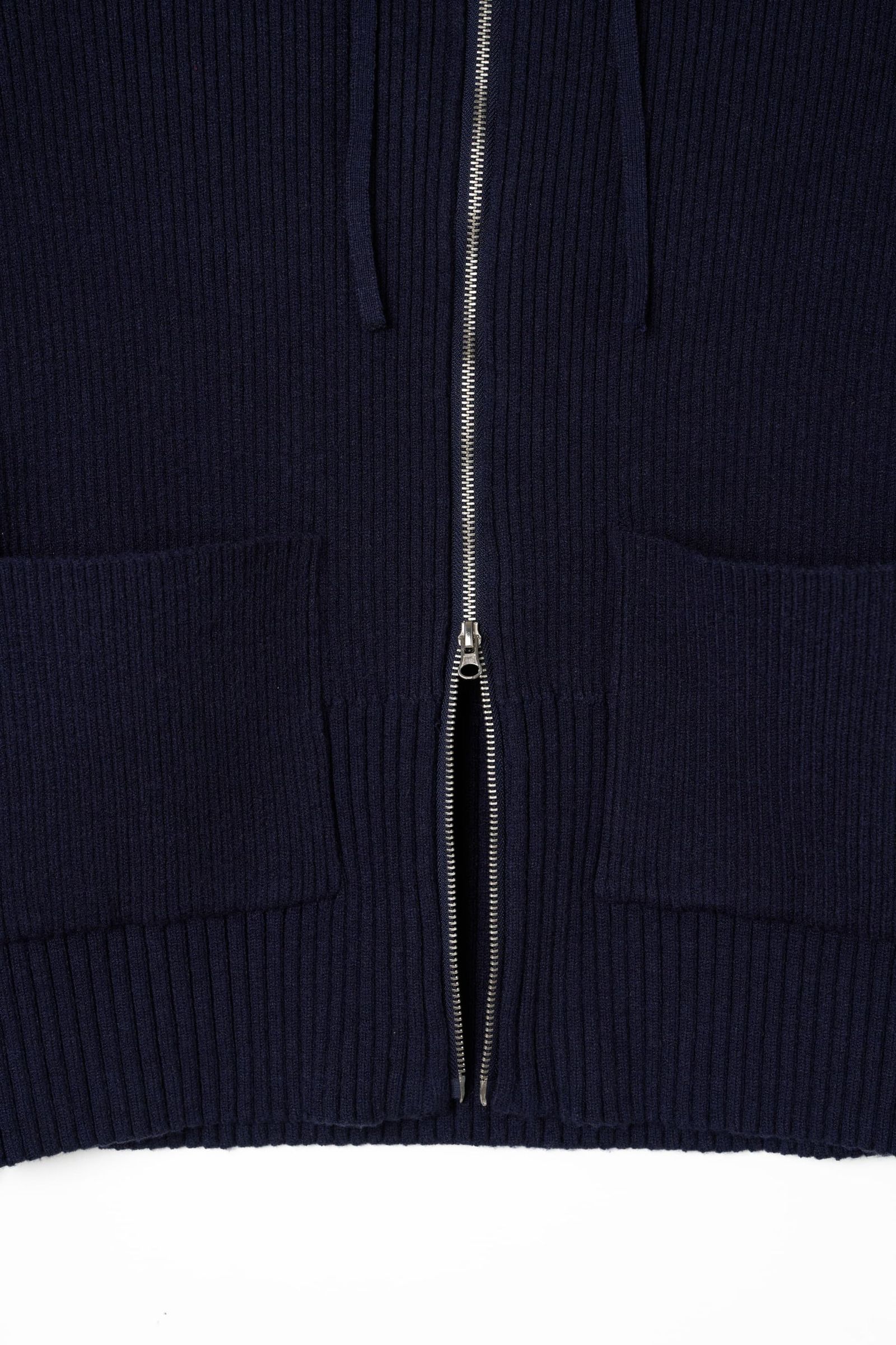ニットパーカー (ネイビー) hooded knit parka (Navy) / 26AW