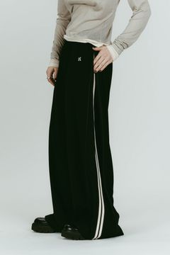 zip-up track pants(unisex) (Black) / ジップアップ トラックパンツ (ブラック) / 26SS