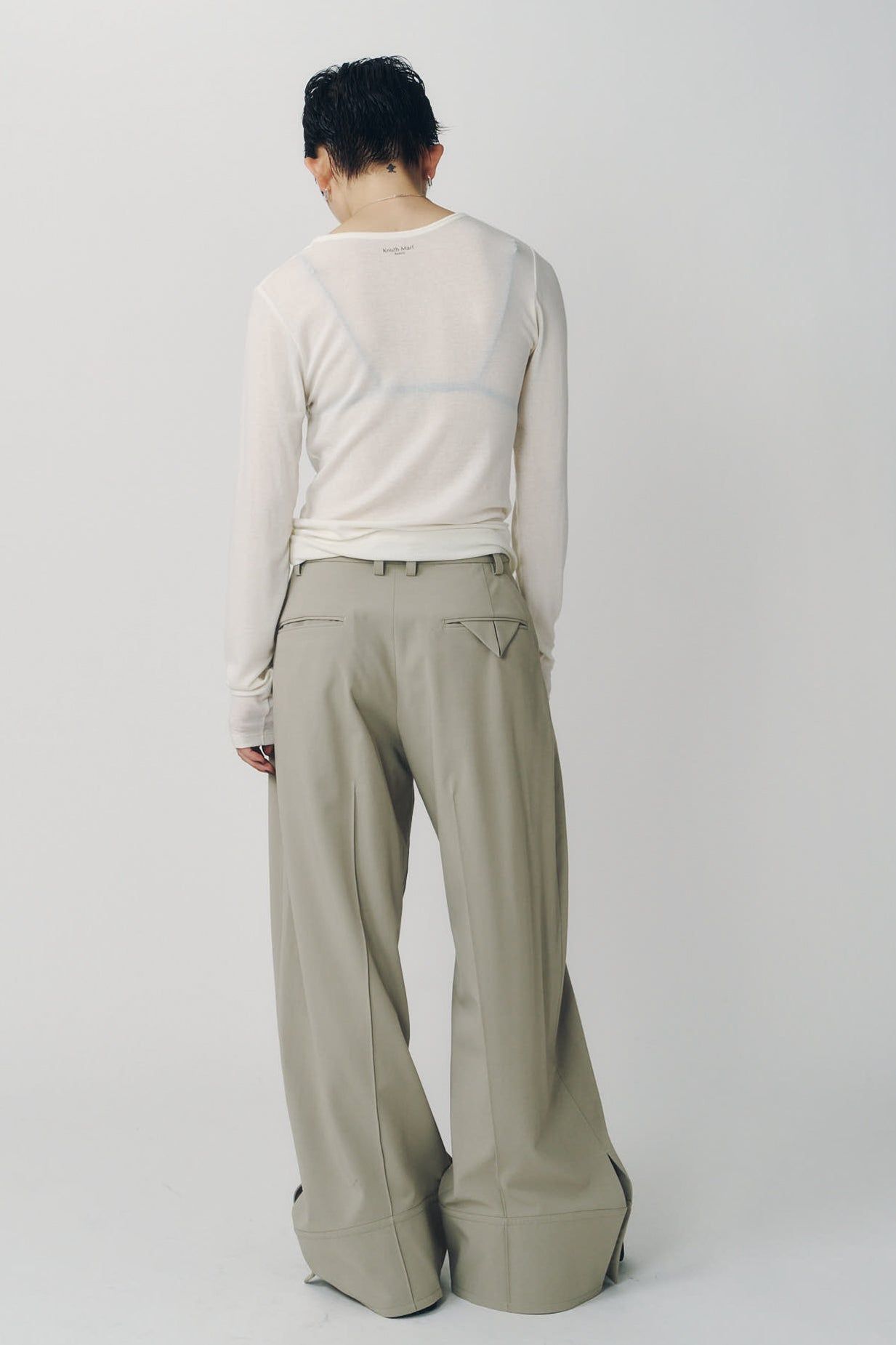 ダブルヘムトラウザー (サンドベージュ) double hem trousers(unisex) (Sand Beige) / 26AW