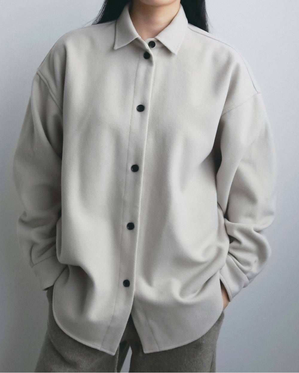 ウールオーバーシャツ (アイボリー) Wool Over Shirts (Ivory) / 26AW 【6月29日まで期間限定予約】