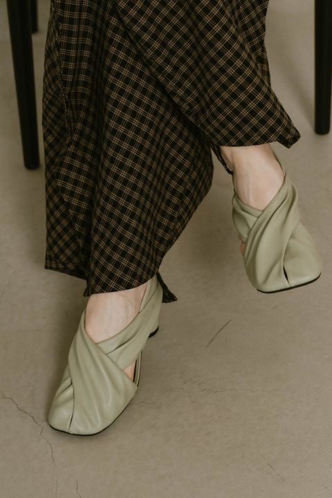 2way cross design pumps / 2ウェイ クロスデザインパンプス (ミント) / 25SS