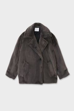 【25AW】BOA MIDDLE COAT / ボアミドルコート (グレー)