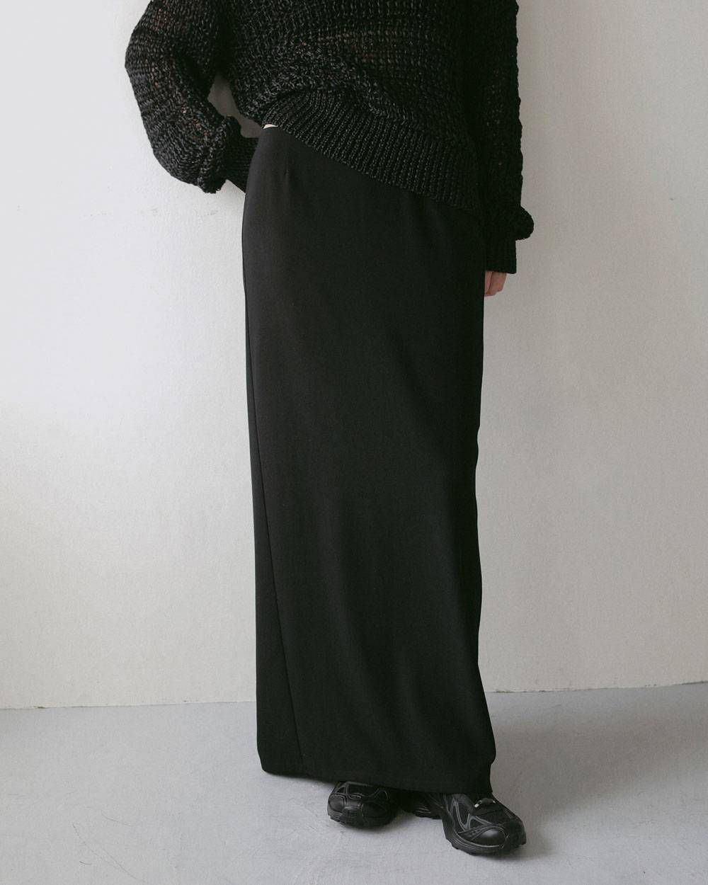 ジョーゼットペンシルスカート (ブラック) Georgette Pencil Skirt (Black) / 27SS