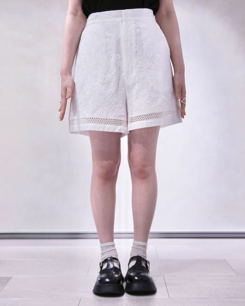 コットンレース ショートパンツ (ホワイト) cotton lace trimming S/PT (White) /  26SS