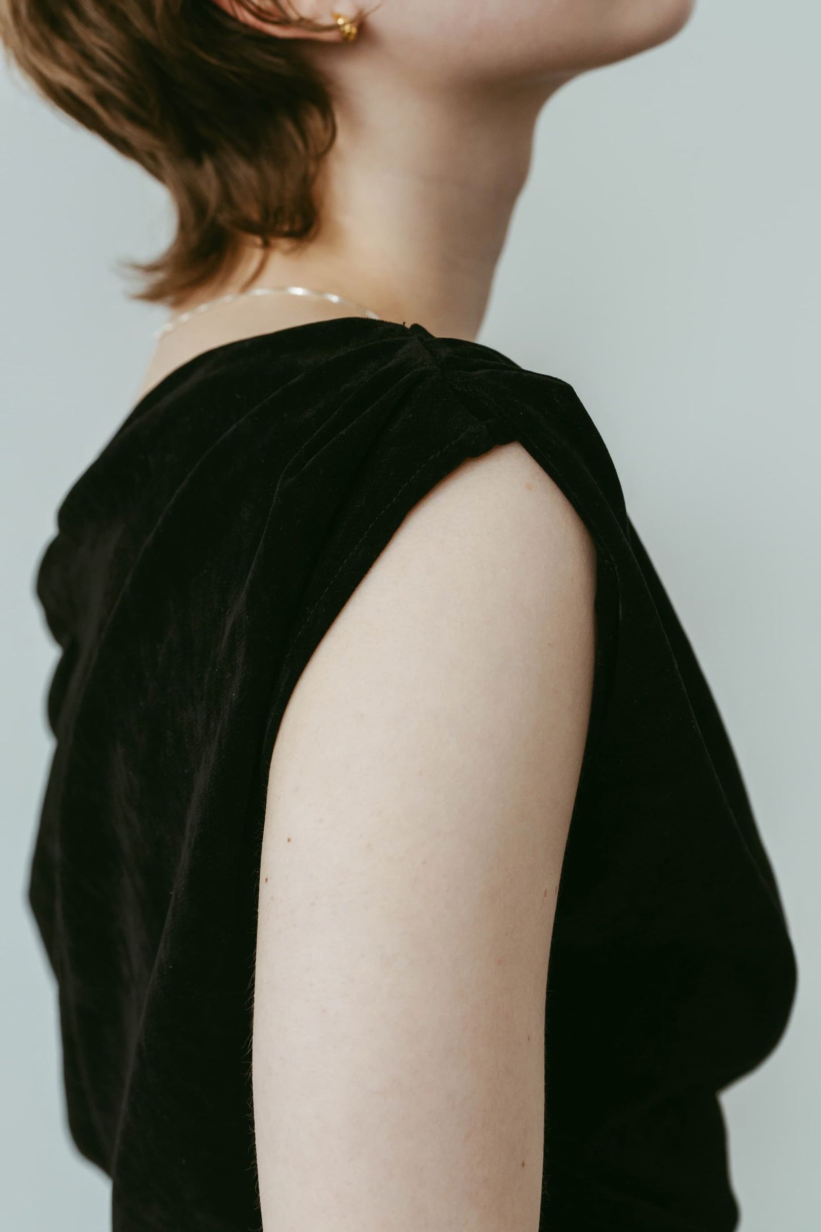 シアーベロア トップス (ブラック) sheer velour top (Black) /  26SS