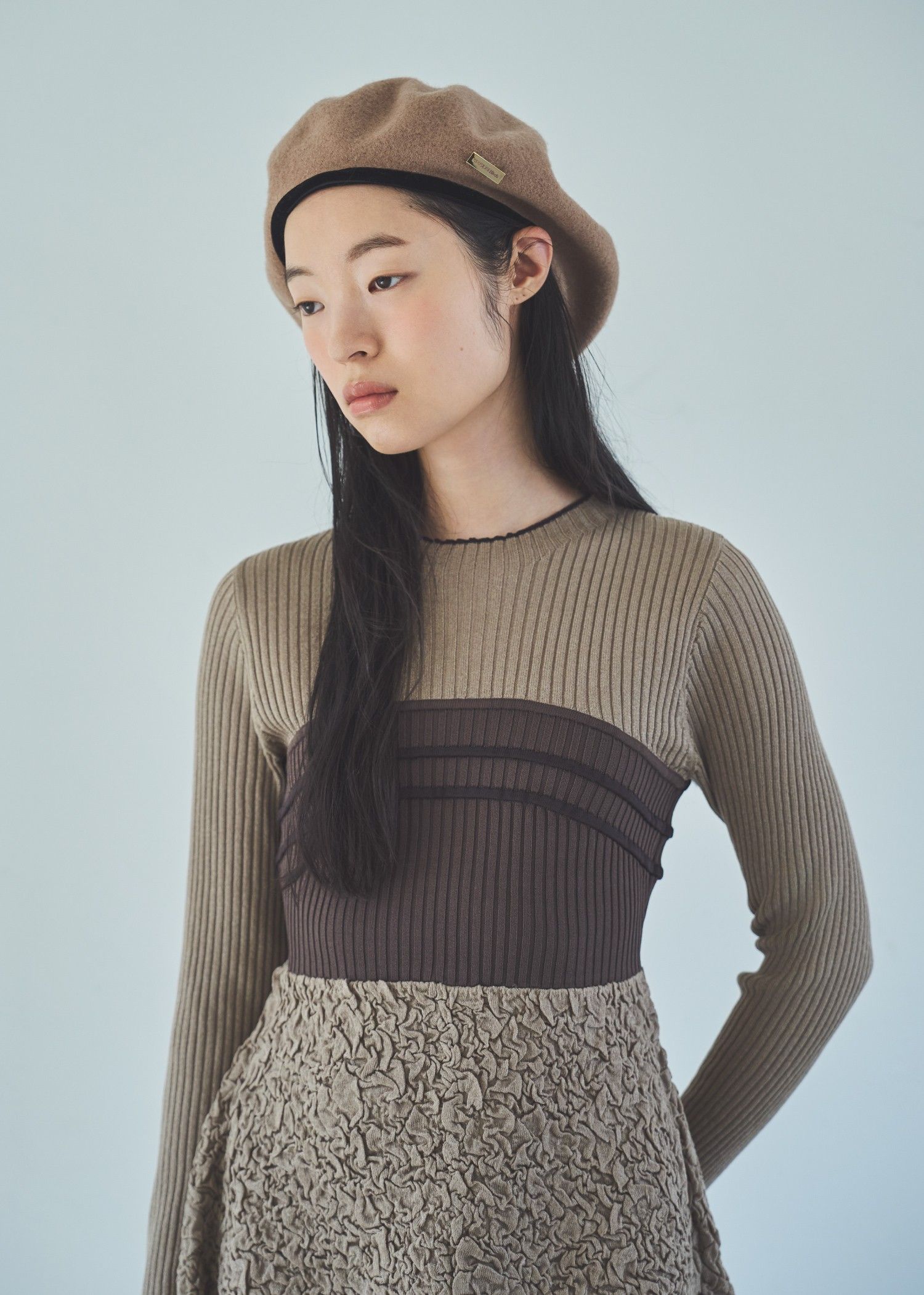 【MAISON Birth × WILLFULLY】VELWOOL LIGHT BERET / ベルウールライトベレー帽 (ベージュ) / 25AW /