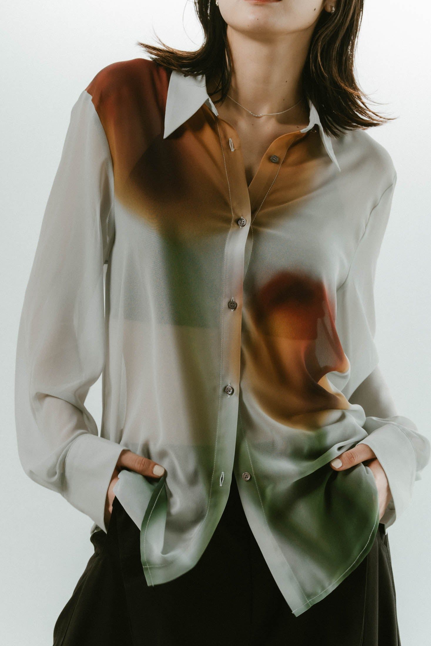 完売！新品エコバッグ付きKnuthMarfフラワープリントシアーシャツ ☆ Knuth Marf - flower print sheer shirt / フラワープリント