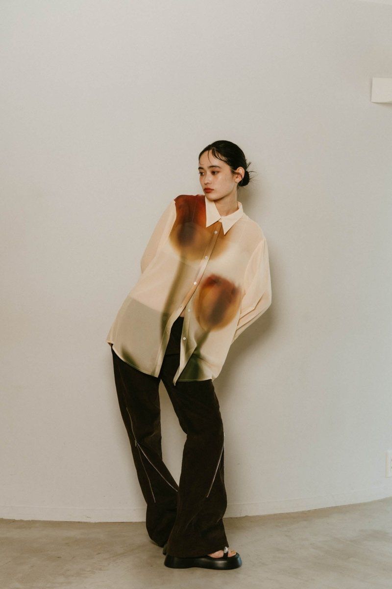 Knuth Marf フラワープリントシアーシャツ Knuth Marf - flower print sheer shirt / フラワープリント