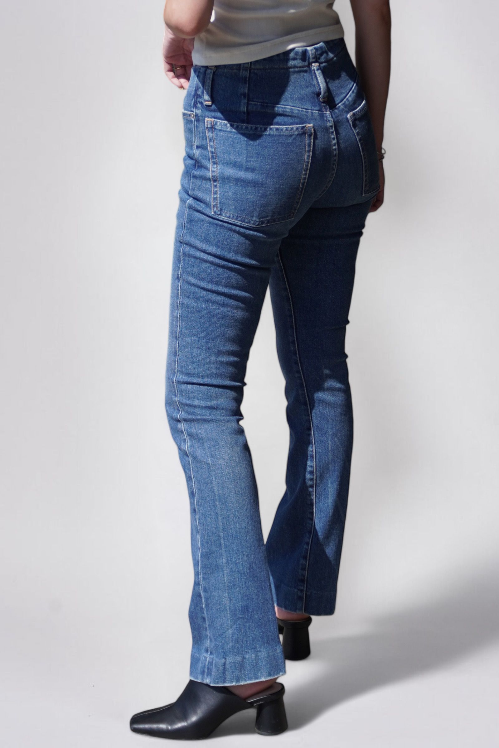 SLIM JEAN TROUSERS / スリムデニムトラウザー (ヴィンテージブルー) / レディース