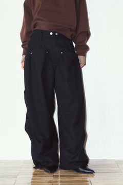 クリング ドレープパンツ (ブラック) cling draped pants(unisex) (Black) / 26AW