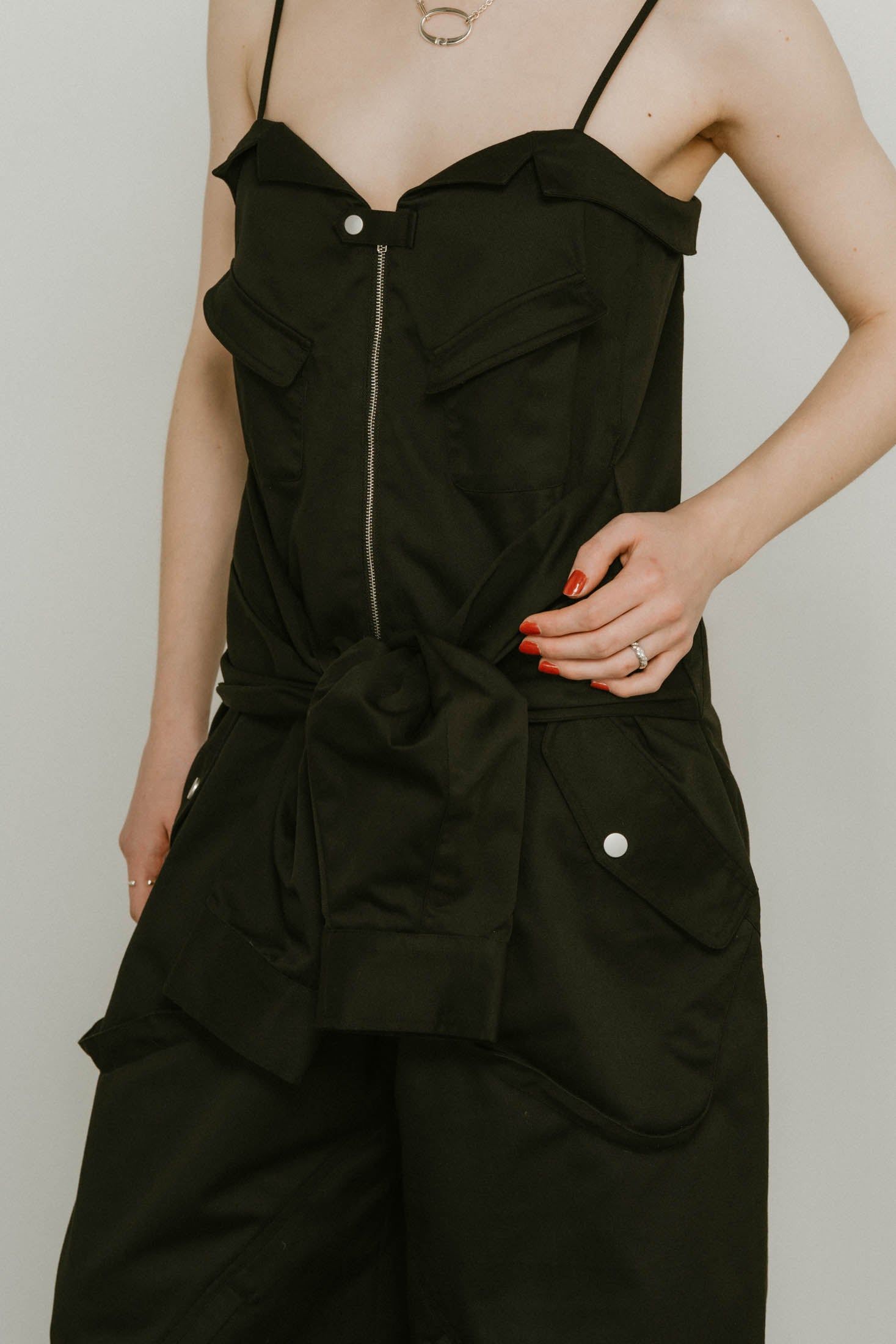 2way front cross all in one / 2ウェイ フロントクロス オールインワン (ブラック) / 25SS