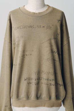 メッセージ スウェット (ベージュ) message sweatshirt(unisex) (Beige) / 26AW