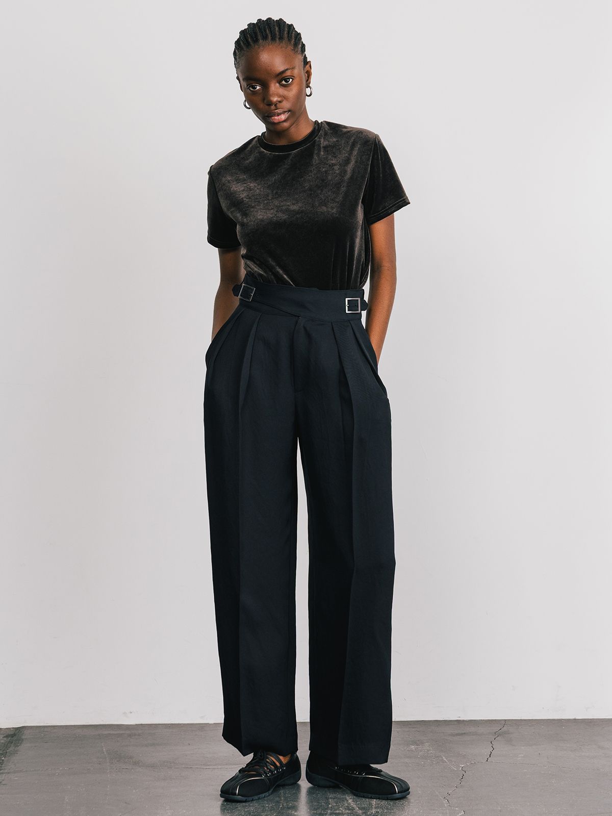 【25SS】ACETATE GURKHA PANTS / アセテート グルカパンツ (ブラック)