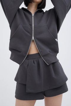 Edge frill shorts / エッジフリルショーツ (チャコール)