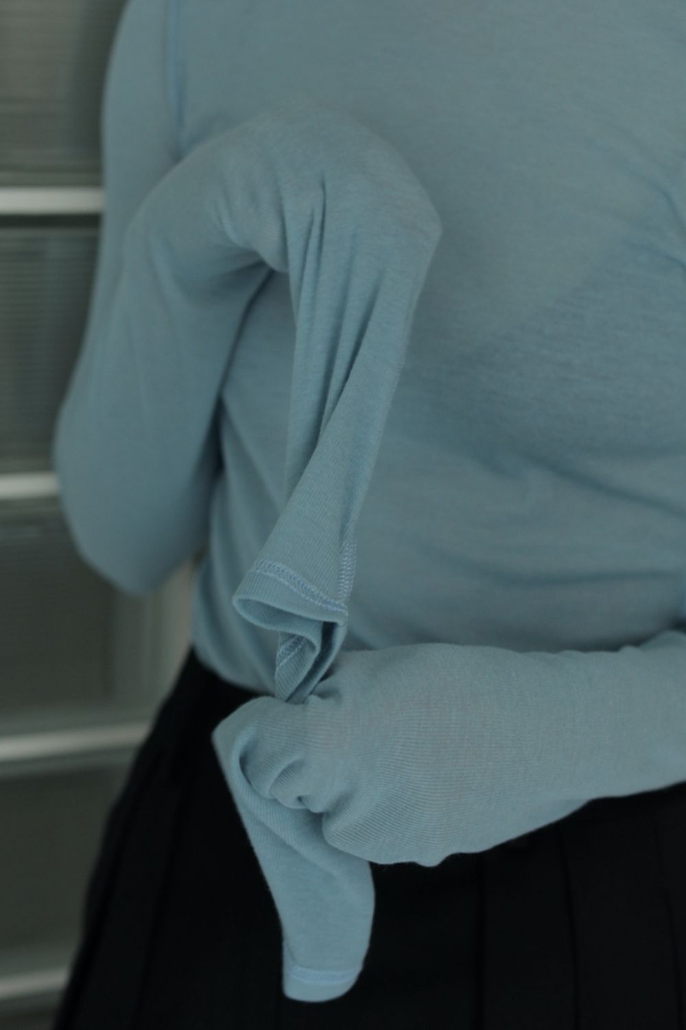Reversible Long T-shirts / リバーシブルロングTシャツ (ライトブルー)