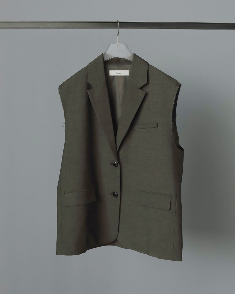 Cutoff Over Vest / カットオフ オーバーベスト (ブラウン)