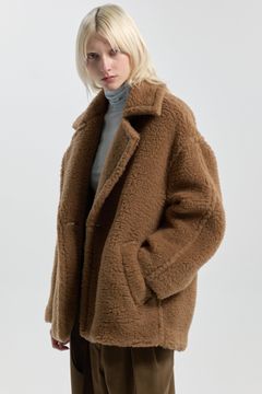 コクーン ミドル ボアコート (キャメル) COCOON MID BOA COAT (Camel) / 26AW