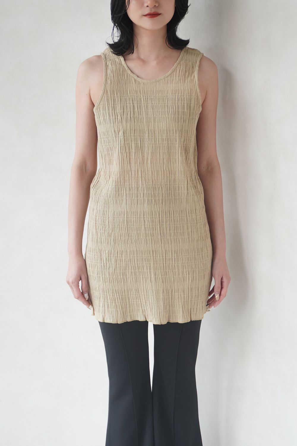 Shirring Tops / シャーリングトップス (ベージュ)