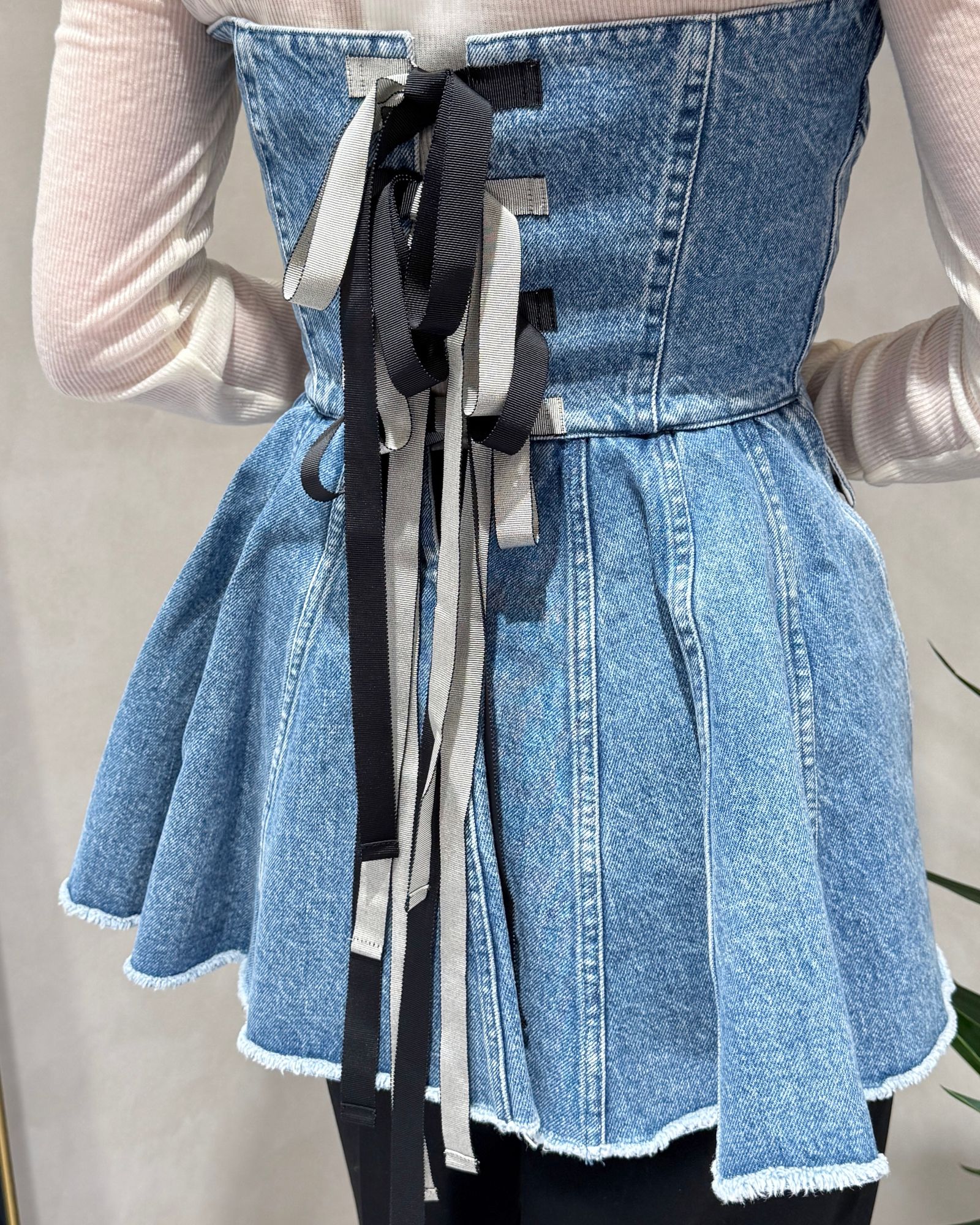 【25SS】BUSTIER / デニムビスチェ (アッシュブリーチ) / レディース
