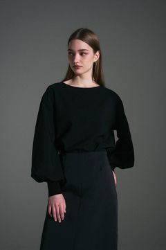 バックチュール シアーブラウス (ブラック) Sheer Tulle Blouse (Black) / 26AW *