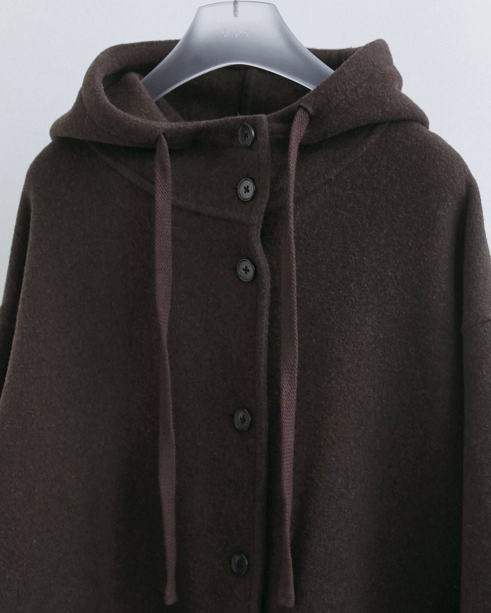 ウールフーディコート (ブラウン) Wool Hoodie Coat (Brown) / 26AW 【6月29日まで期間限定予約】
