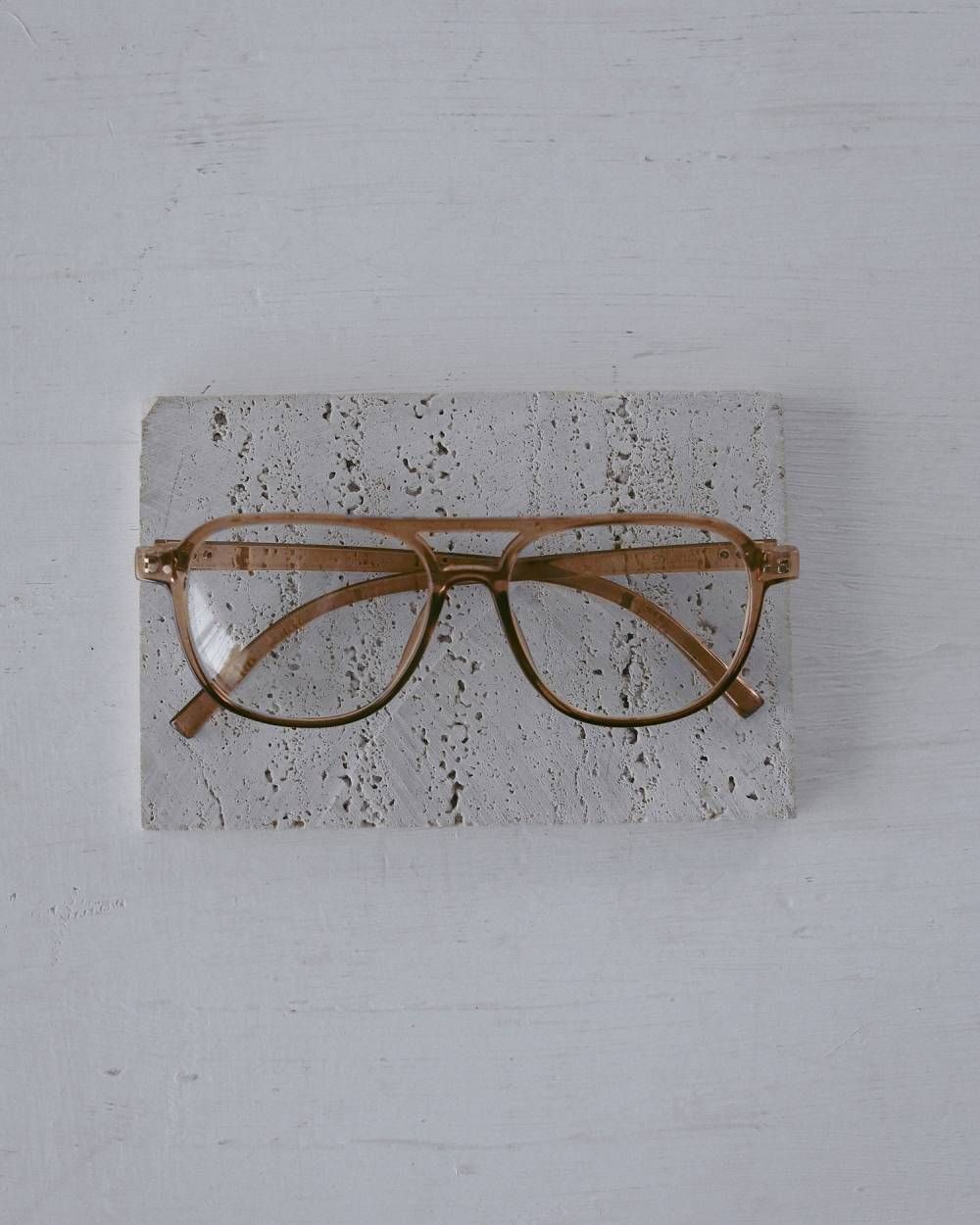 ボストン クリアメガネ (ブラウン) Clear Boston Glasses (Brown) / 27SS
