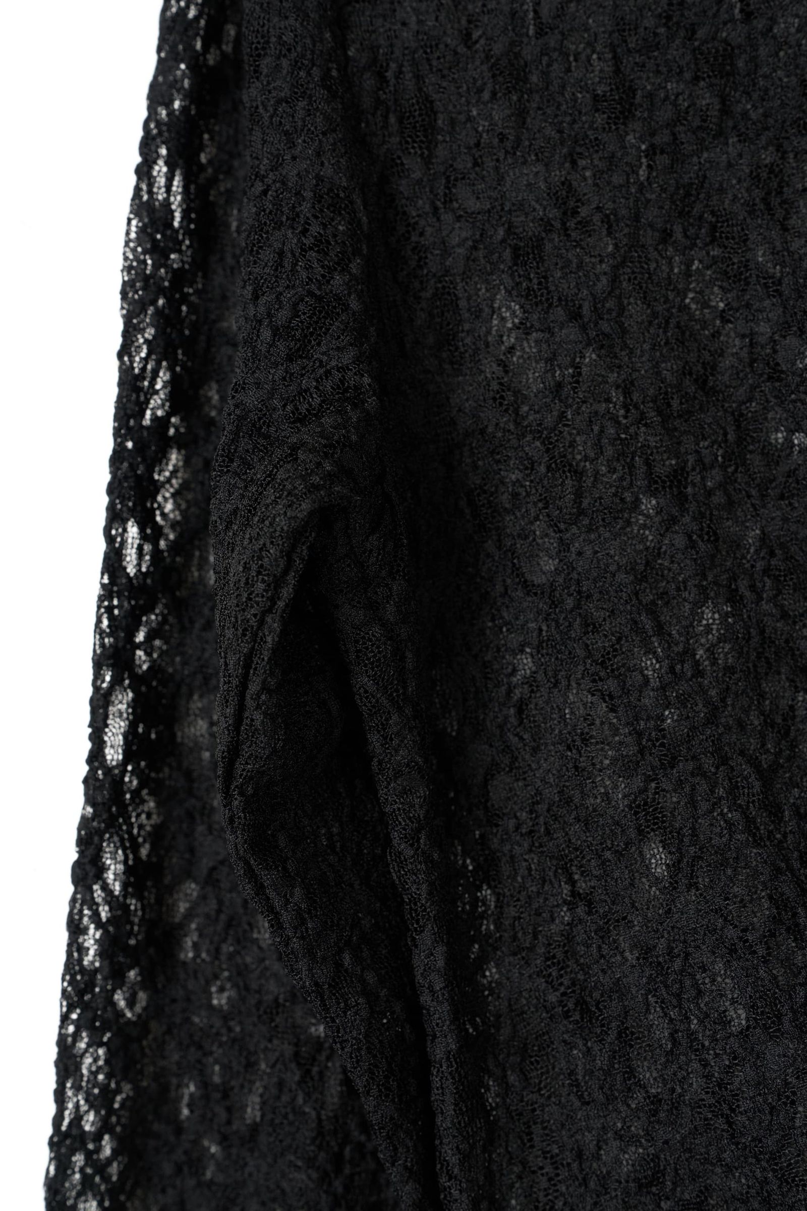 レーストップス (ブラック) lace gathered top (Black) / 26AW