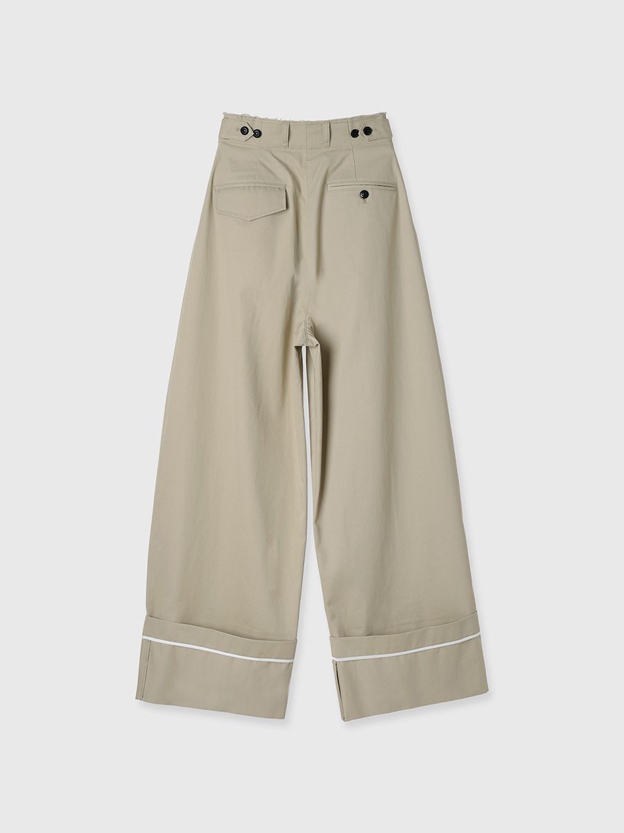 【25SS】COTTON WIDE PANTS / コットンワイドパンツ (ベージュ)